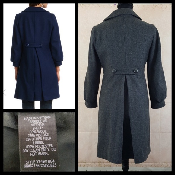 Guess Wool Blend Pea Coat Sz Medium - Picture 2 of 8